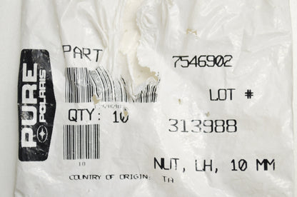 OEM Polaris 7546902 Left Hand Nut 10mm Qty 3 NOS
