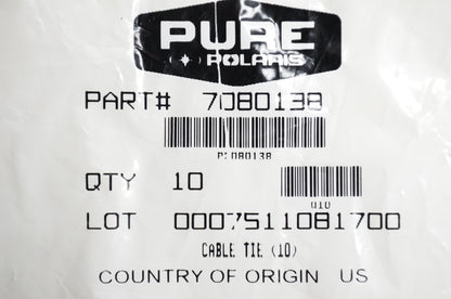 OEM Polaris 7080138 Tie Cable Qty 6 NOS