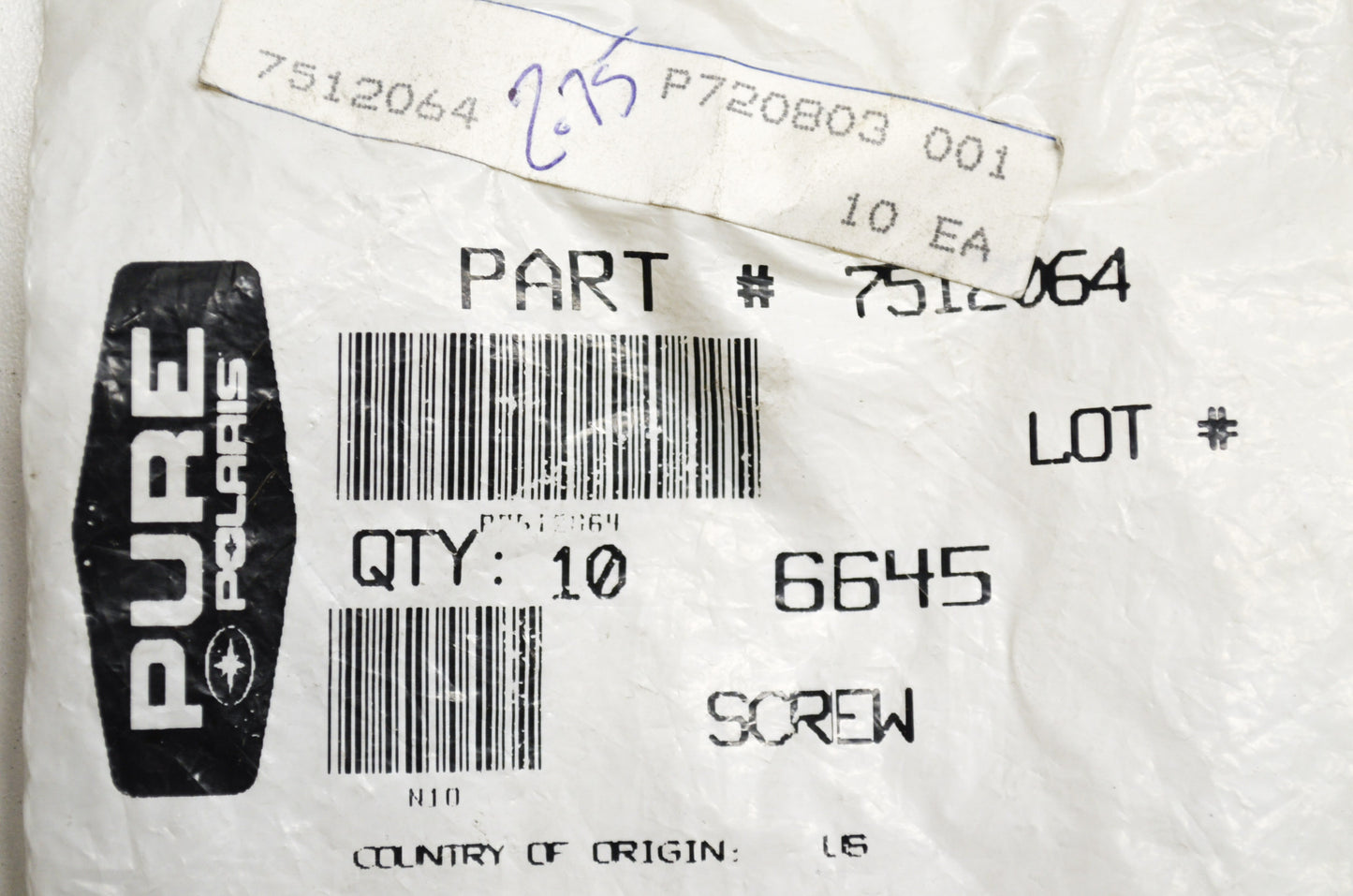 New OEM Polaris Screws QTY 2 Virage SL Genesis MSX NOS