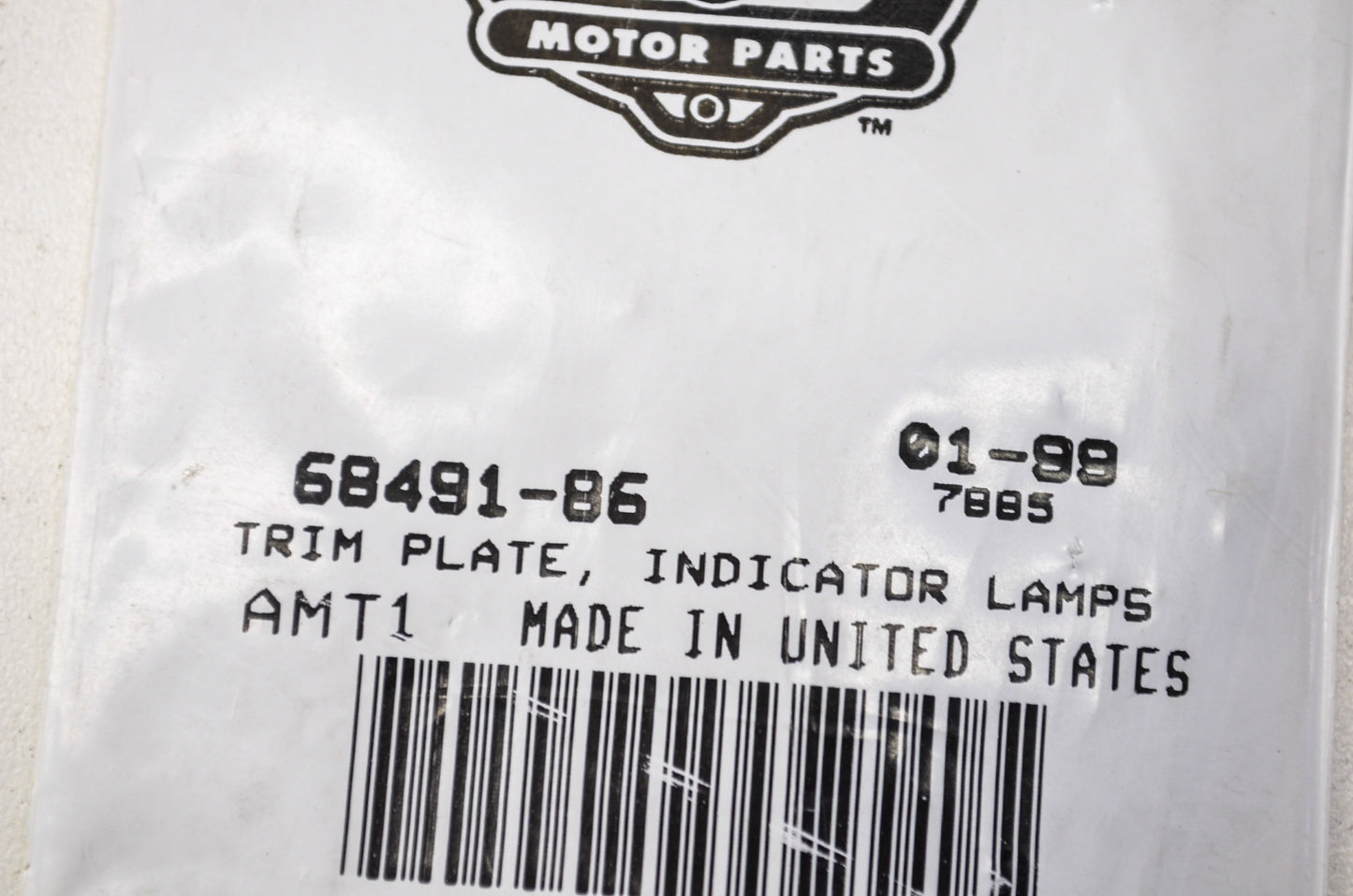 Indicator Lamp Trim Plate NOS