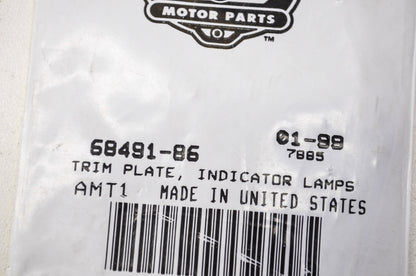 Indicator Lamp Trim Plate NOS