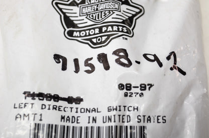 OEM Harley-Davidson 71598-92 Left Directional Switch Kit NOS