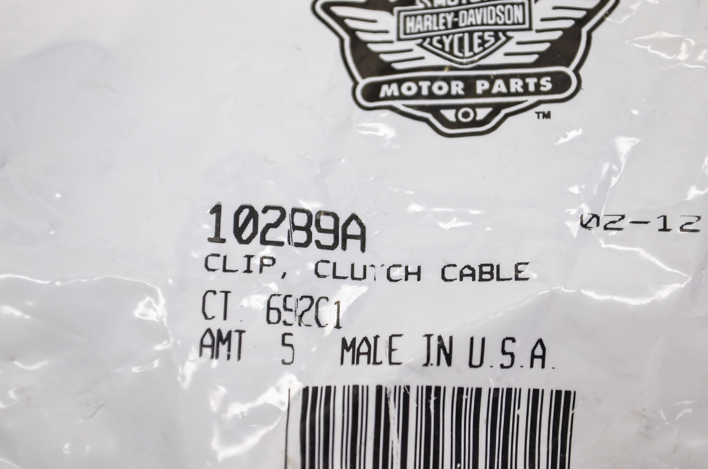 OEM Harley-Davidson 10289A Clutch Cable Clip Qty 2 NOS