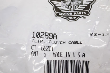 OEM Harley-Davidson 10289A Clutch Cable Clip Qty 2 NOS