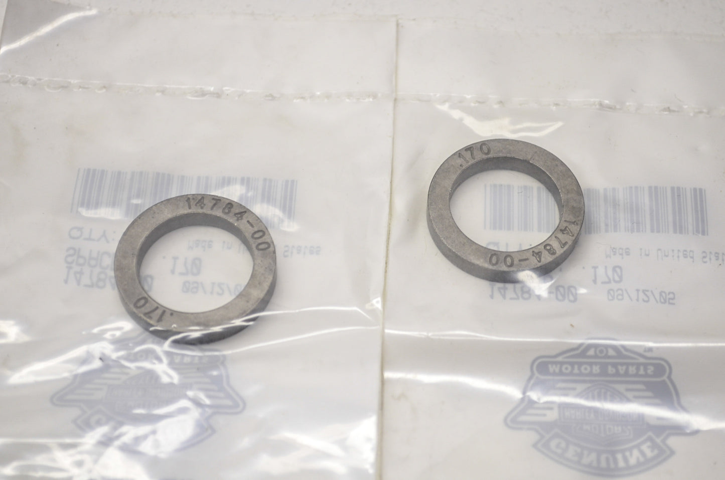 OEM Harley-Davidson 14784-00 Spacer .170 Qty 2 NOS