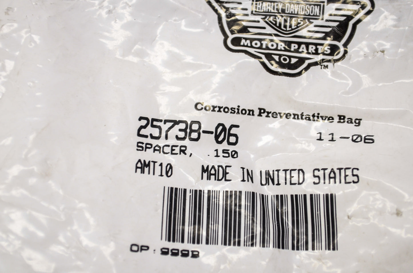 OEM Harley-Davidson 25738-06 Spacer .150 NOS