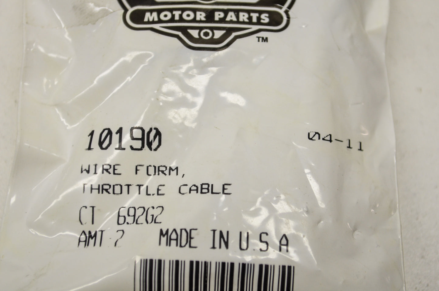 OEM Harley-Davidson 10190 Thottle Cable Wire Form NOS