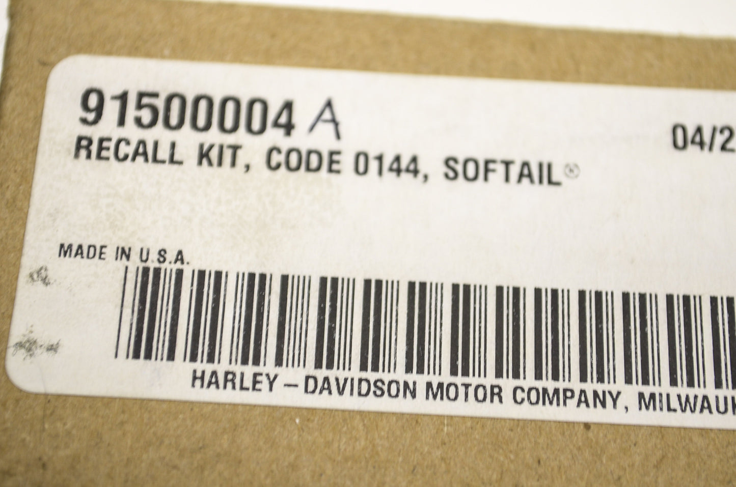 Softail Code Recall Kit Softail NOS