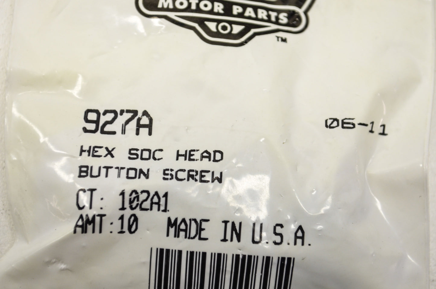 OEM Harley-Davidson 927A Hex Socket Head Button Screw Qty 4 NOS