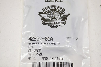 OEM Harley-Davidson 42857-06A Cover/Master Cylinder Gasket NOS