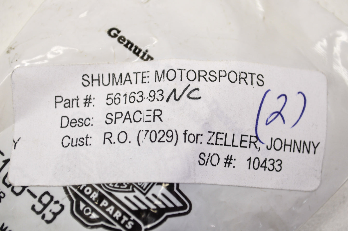 OEM Harley-Davidson 56163-93 Spacer Qty 2 NOS