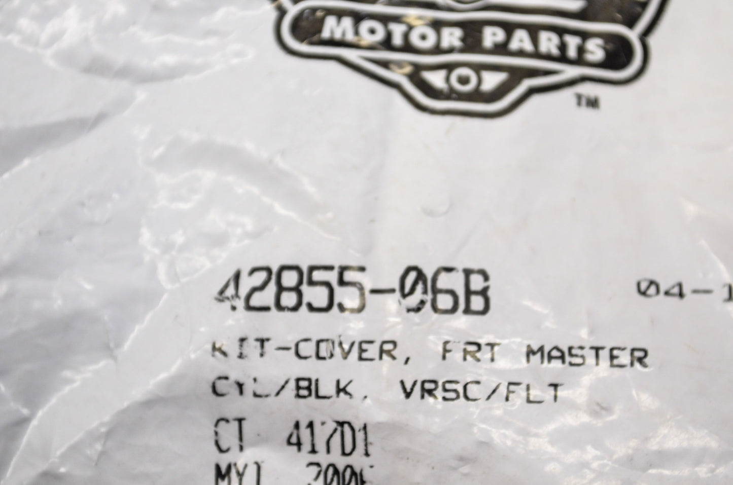 OEM Harley-Davidson 42855-06B Black Front Master Cylinder Kit NOS