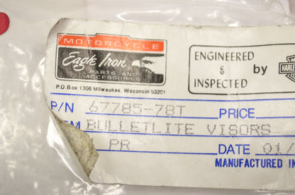 Bullet Light Visors Qty 2 NOS