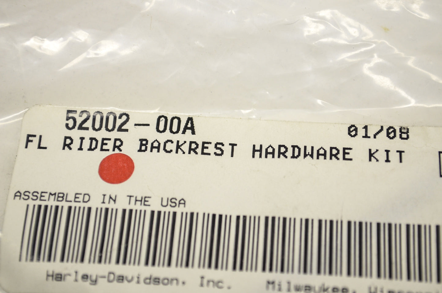 FL Rider Backrest Hardware Kit NOS