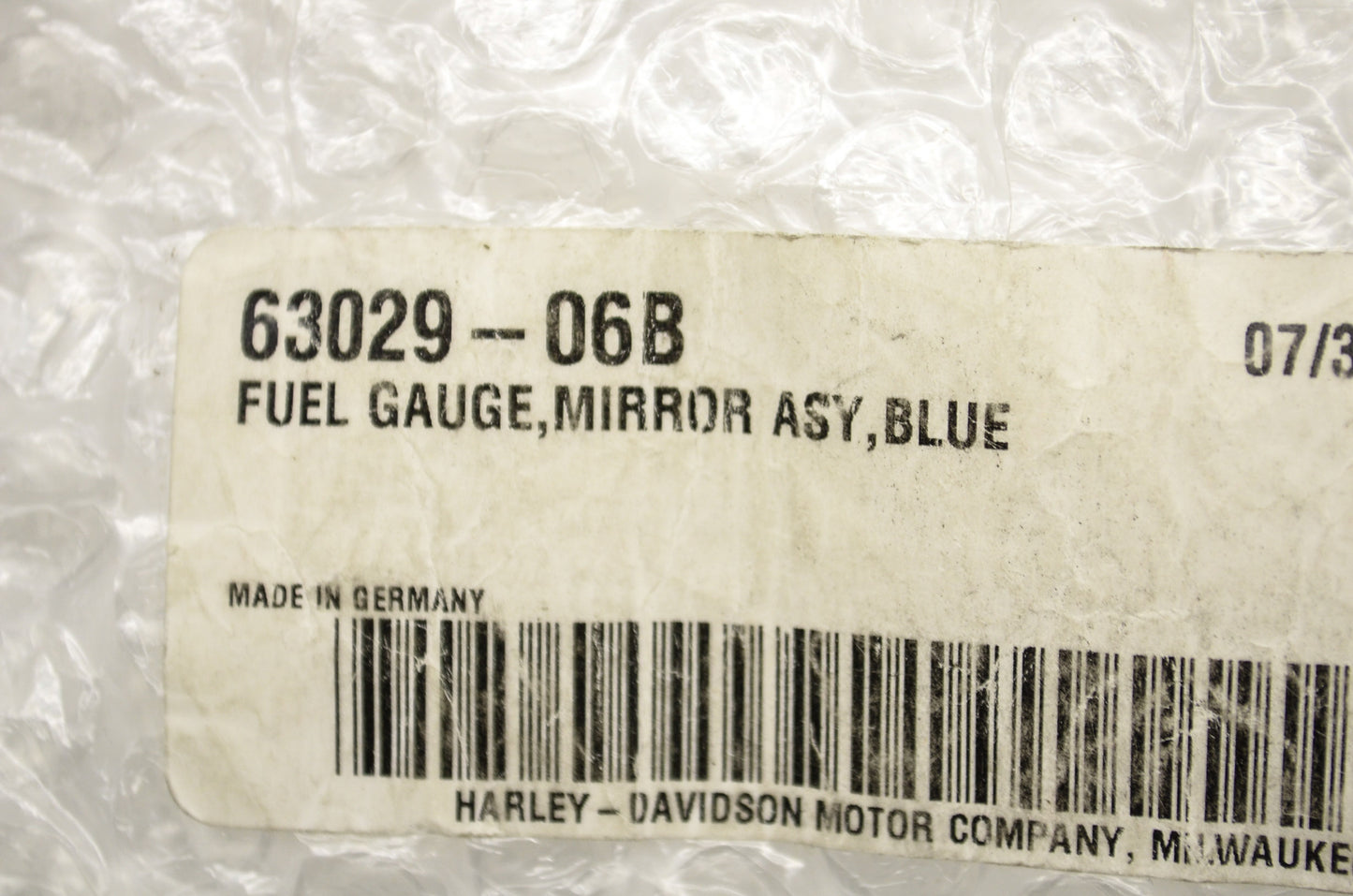OEM Harley-Davidson 63029-06B Fuel Gauge Mirror Assembly NOS