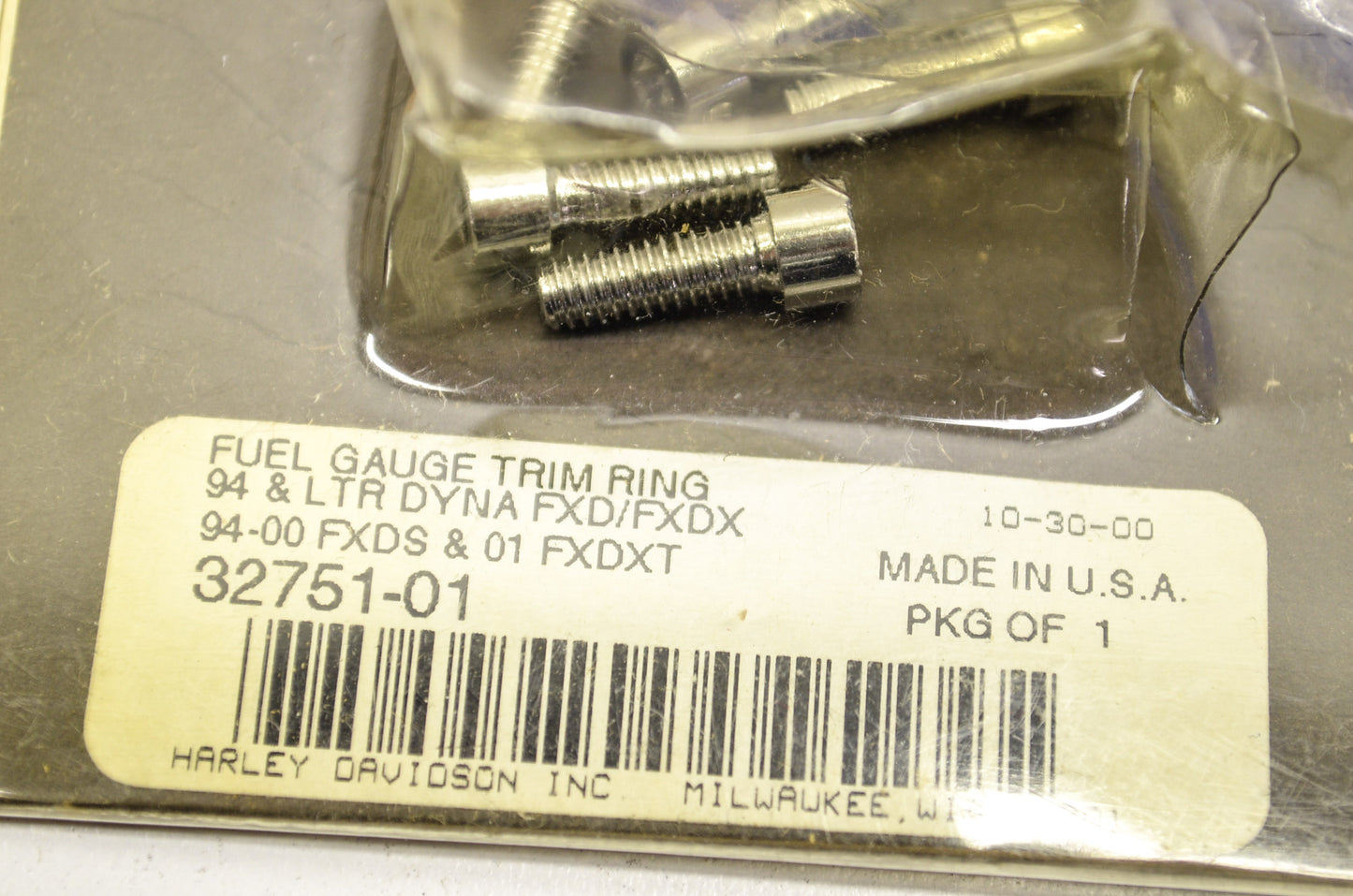 Fuel Gauge Trim Kit LTR Dyna FXD FXDX FXDS FXDXT NOS