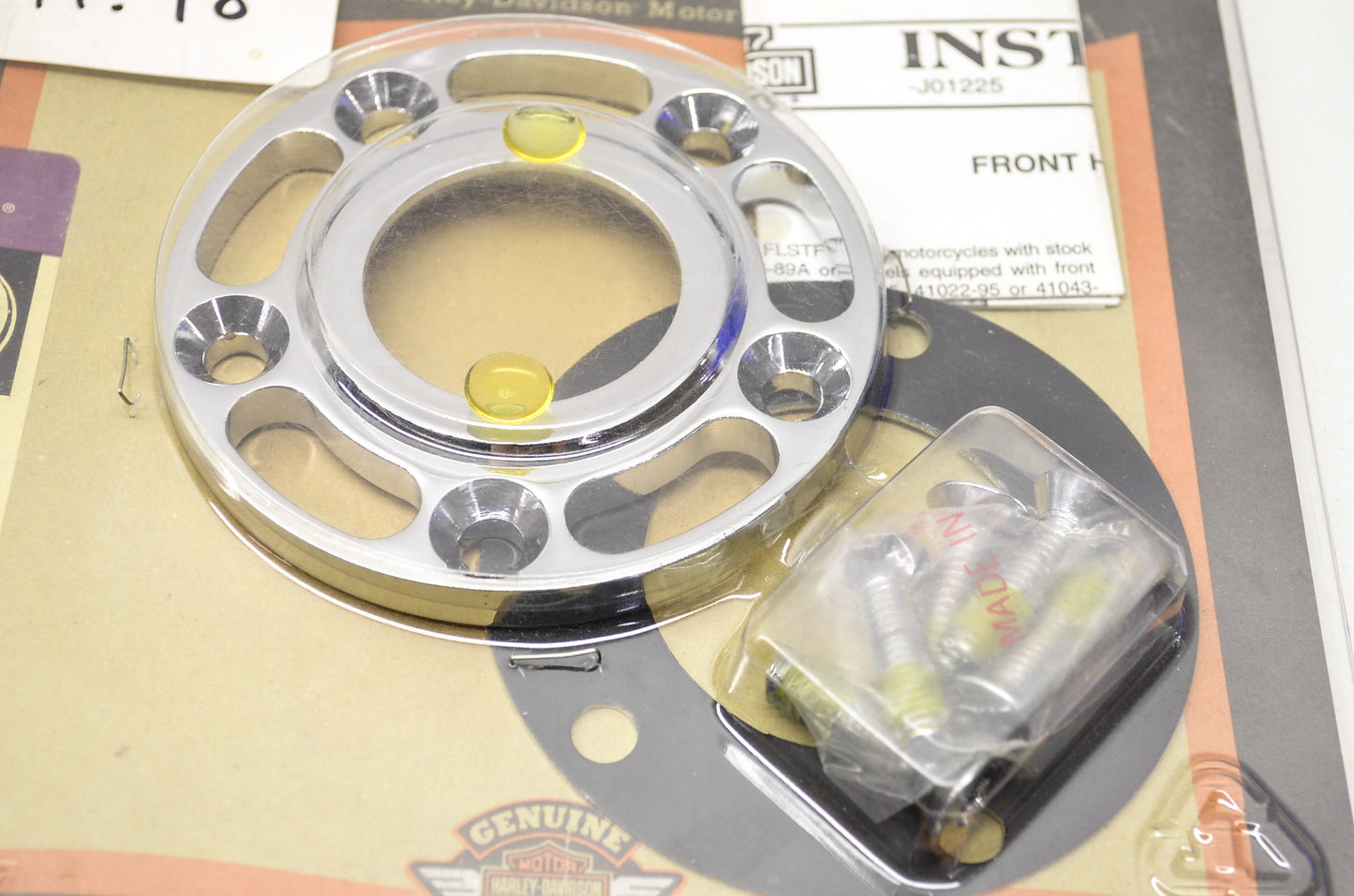 OEM Harley-Davidson 43717-99 Front Slotted Hub Cap Kit NOS