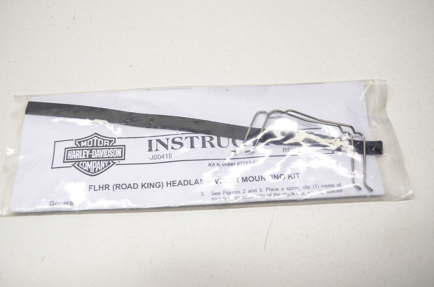 7' Headlamp Visor Mounting Kit FLHR NOS