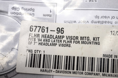 7' Headlamp Visor Mounting Kit FLHR NOS