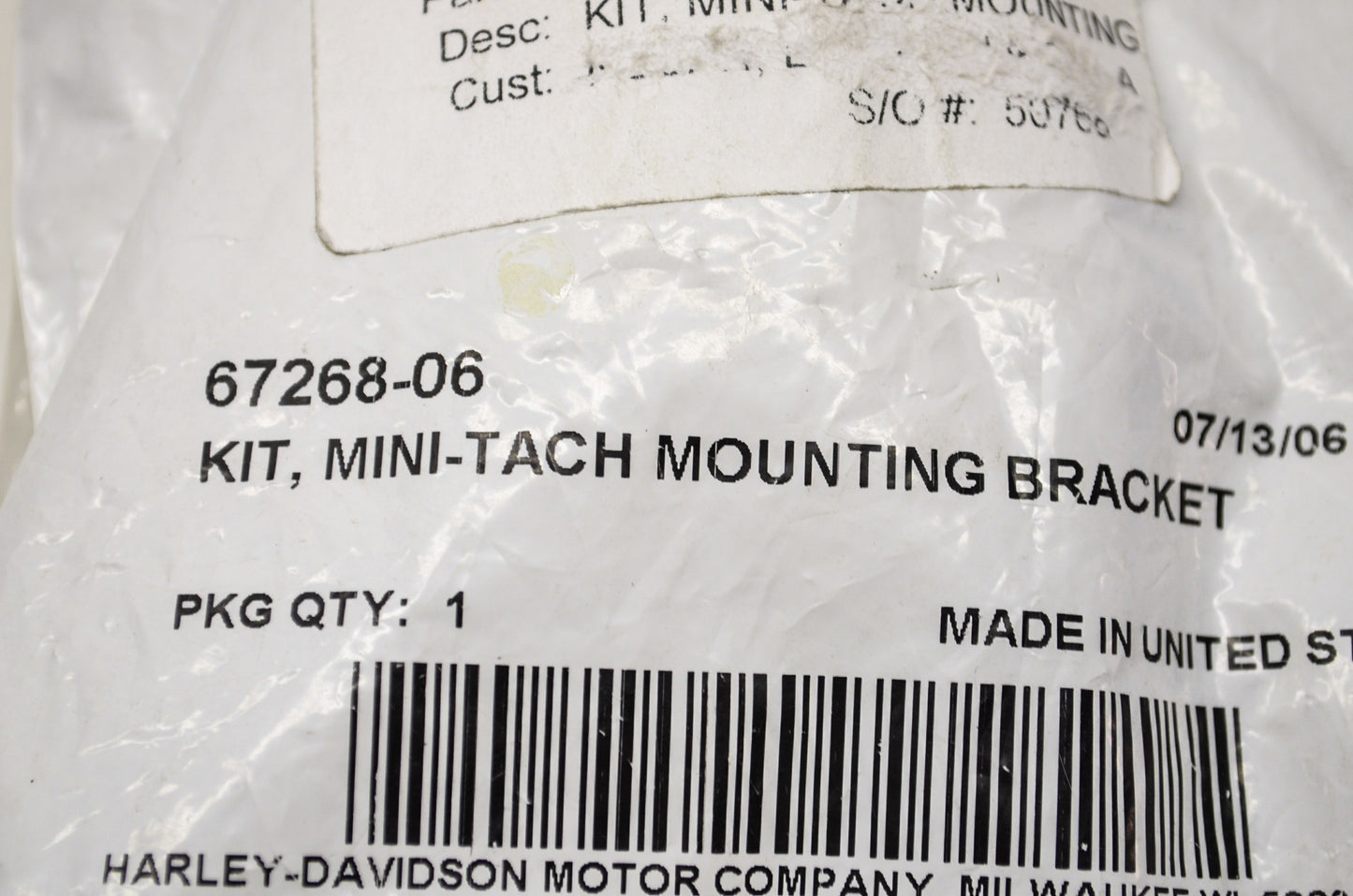 Mini Tach Mounting Bracket NOS