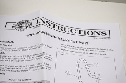 Touring Backrest Pad NOS