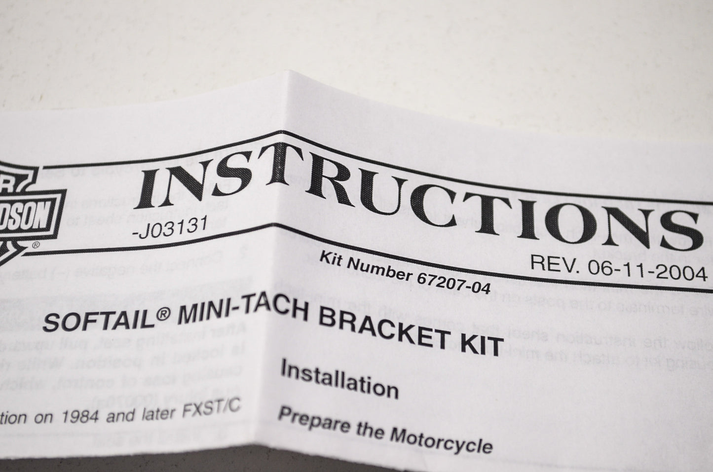Softail Mini Tach Mounting Bracket NOS