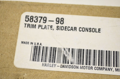 OEM Harley-Davidson 58379-98 Sidecar Console Trim Plate NOS