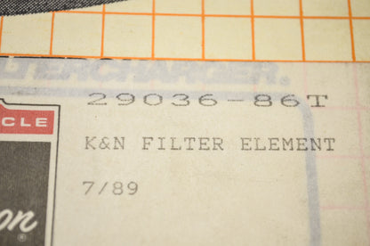 K&N Filter Element NOS