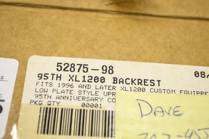 Backrest XL1200 NOS