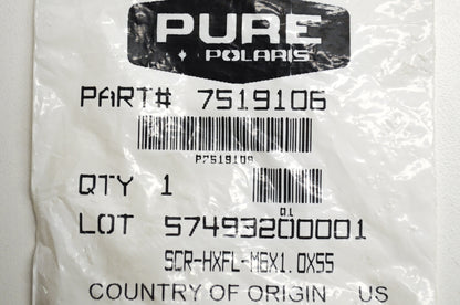 OEM Polaris 7519106 Hex Flange Screw M6X1.0X55 Qty 3 NOS