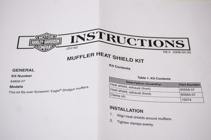 Screaming Eagle Heat Shield Kit NOS