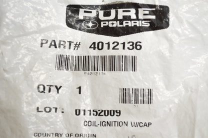 OEM Polaris 4012136 Ignition Coil w/ Cap NOS