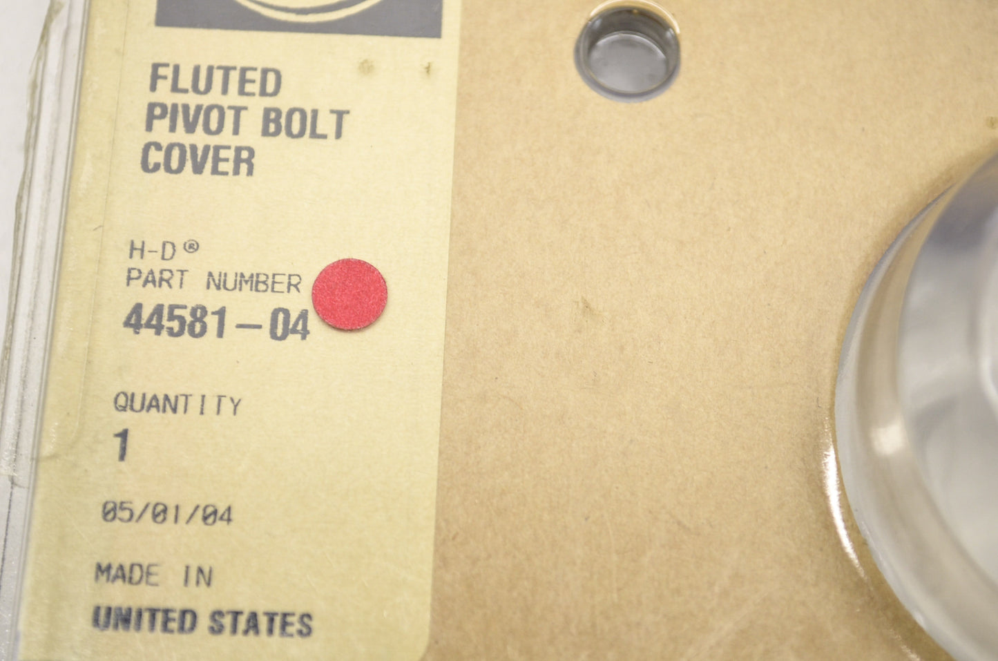 OEM Harley-Davidson 44581-04 Fluted Pivot Bolt Cover NOS