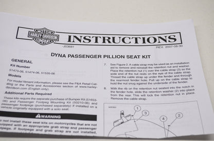Passenger Pillion Kit NOS