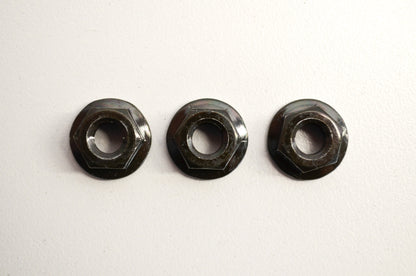 OEM Kawasaki 92015-1237 Black Flanged Nut 6mm Qty 3 NOS