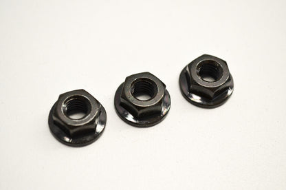 OEM Kawasaki 92015-1237 Black Flanged Nut 6mm Qty 3 NOS