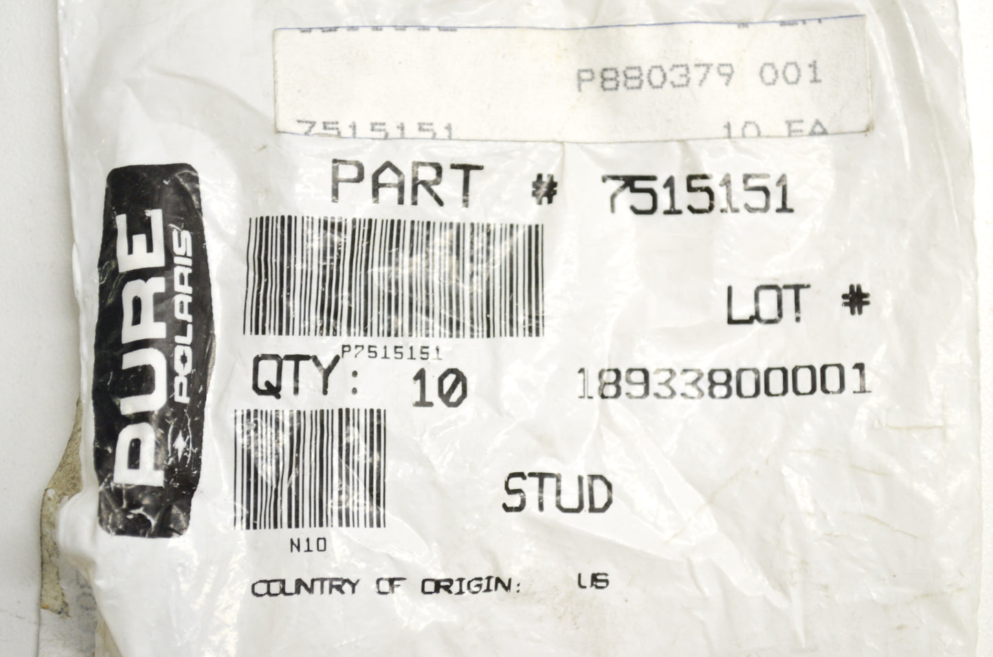 OEM Polaris 7515151 Stud Qty 2