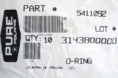 OEM Polaris 5411092 O-Ring Qty 4