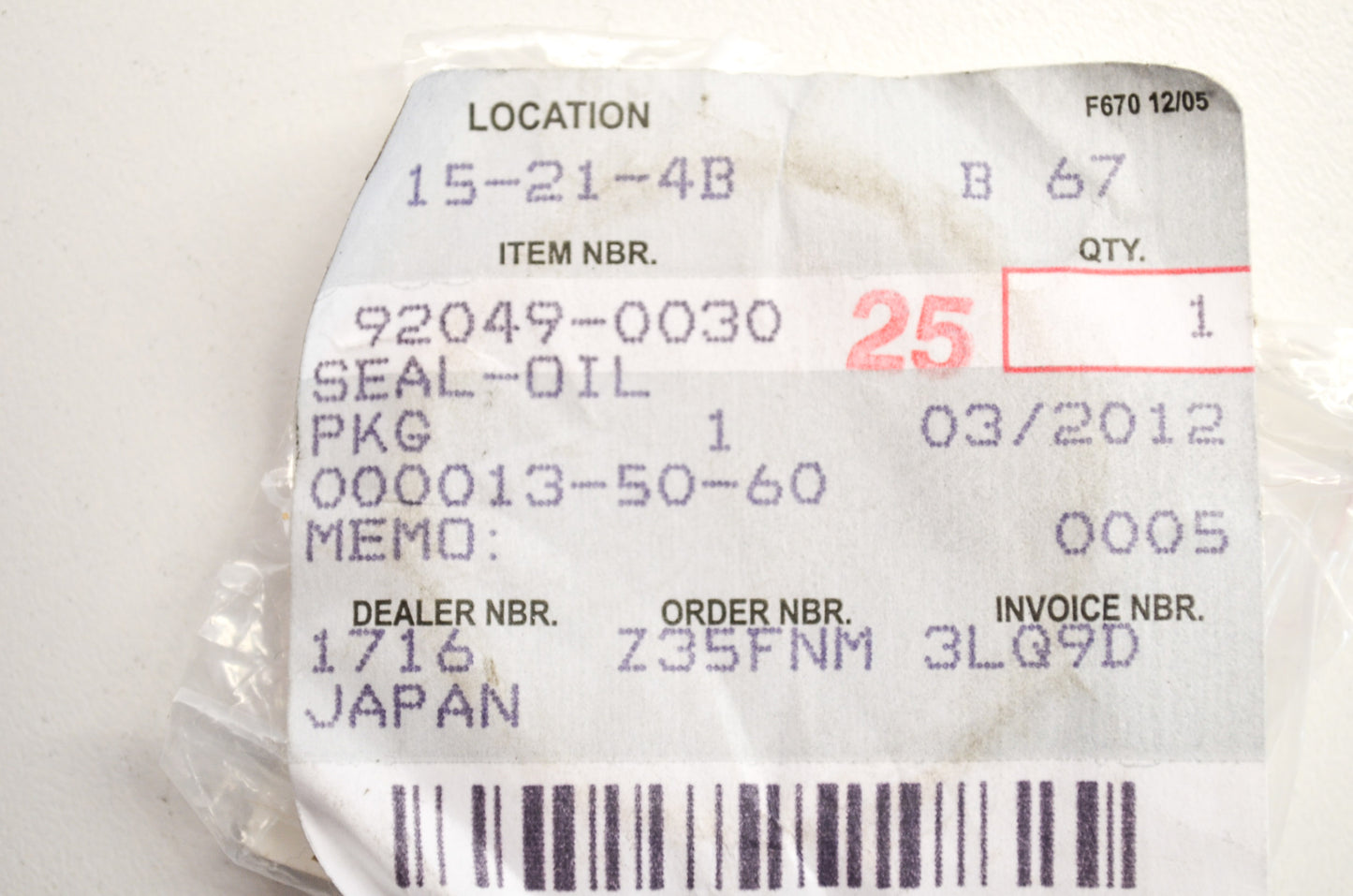 Oil Seal NOS