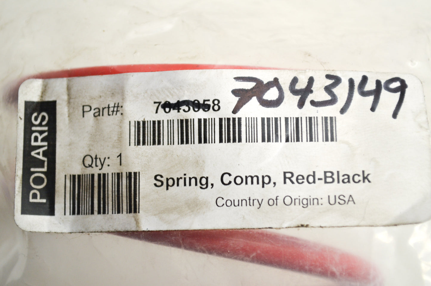 OEM Polaris 7043149 Clutch Spring (90.9#)P2 NOS