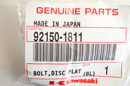 OEM Kawasaki 92150-1811 Disc Plate Bolt 8x15 NOS