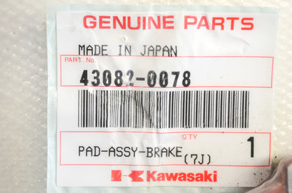 OEM Kawasaki 43082-0078 Right Front Brake Pad Assembly NOS