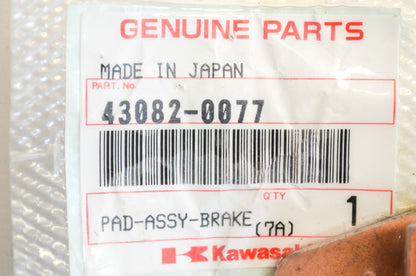 OEM Kawasaki 43082-0077 Left Front Brake Pad Assembly NOS