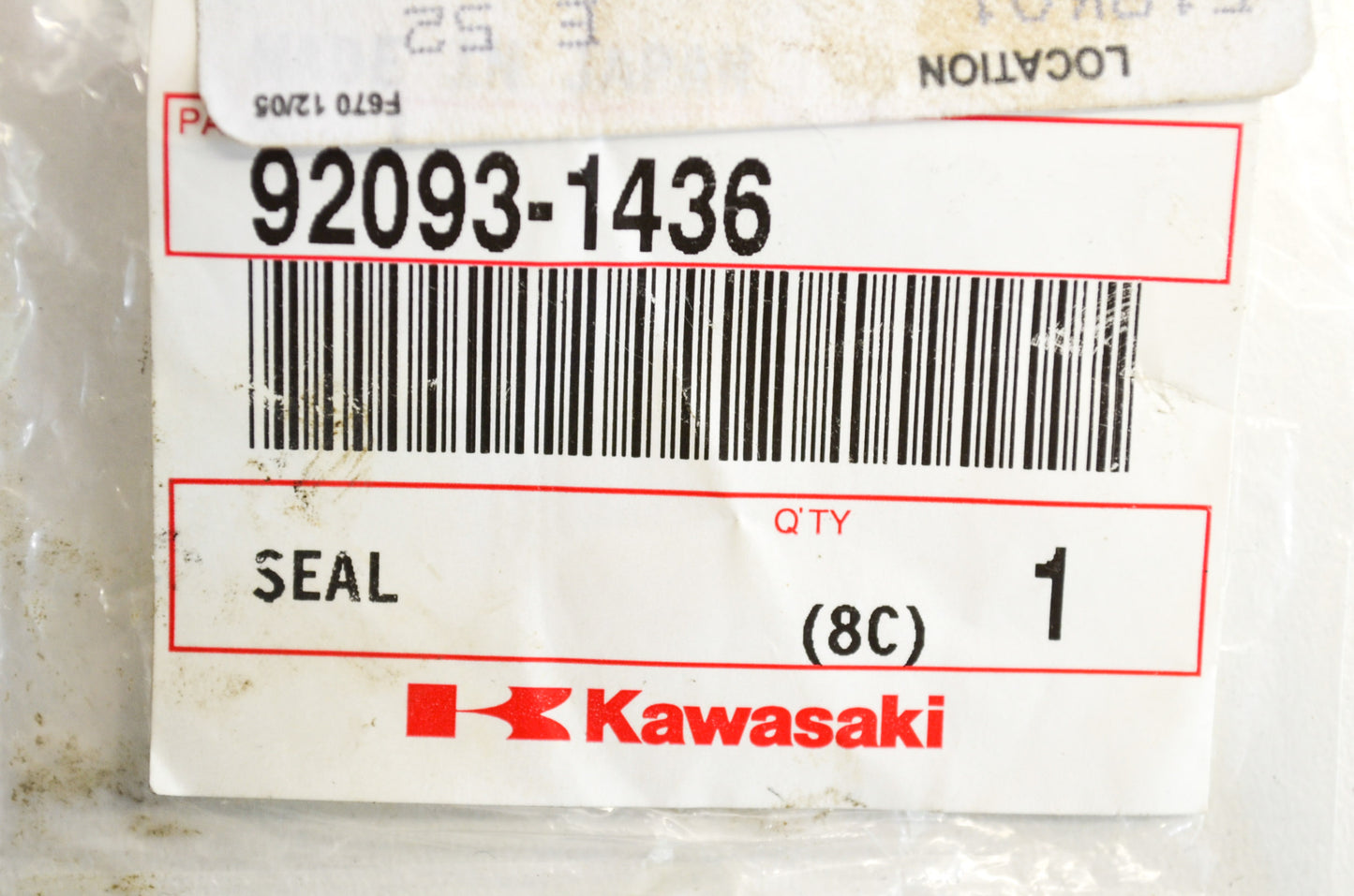 New OEM Kawasaki 92093-1436 Seal NOS