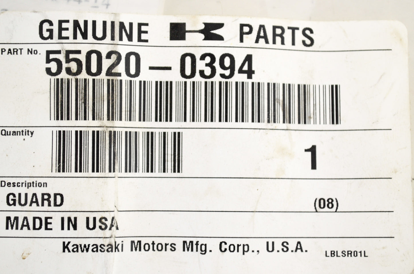 OEM Kawasaki 55020-0394 Under Engine Guard NOS