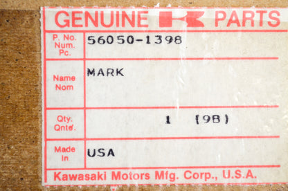 Tank Cap Decal NOS
