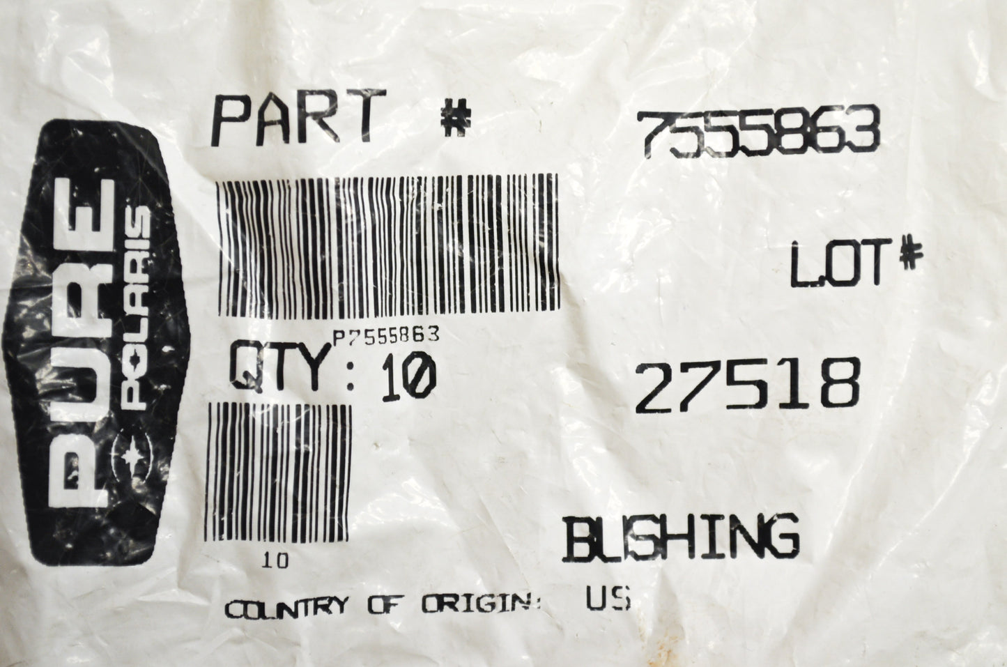 OEM Polaris 7555863 Washer Qty 2