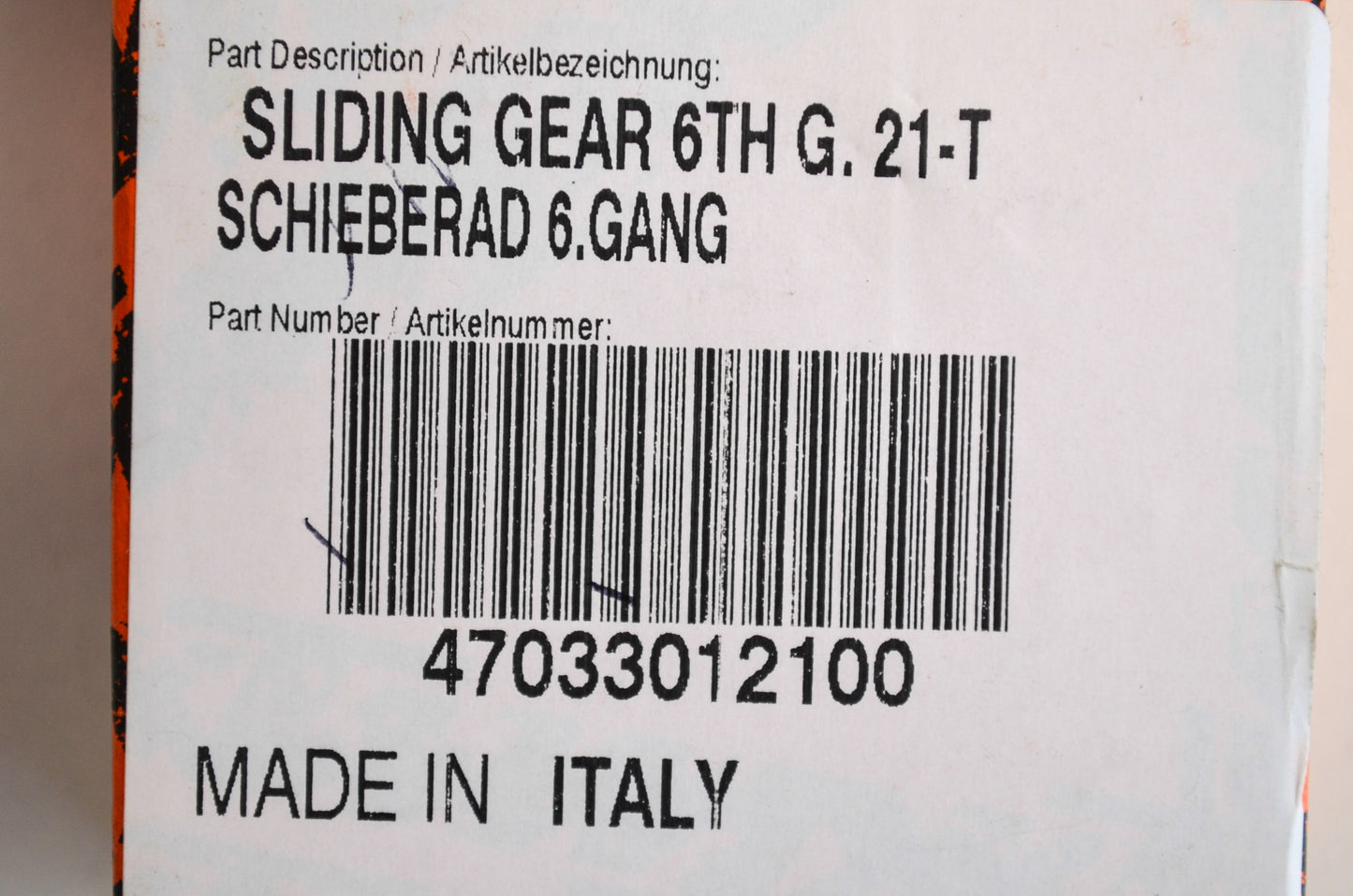 21T Sliding Gear 6th 85 SX SXS XC 105 SX NOS
