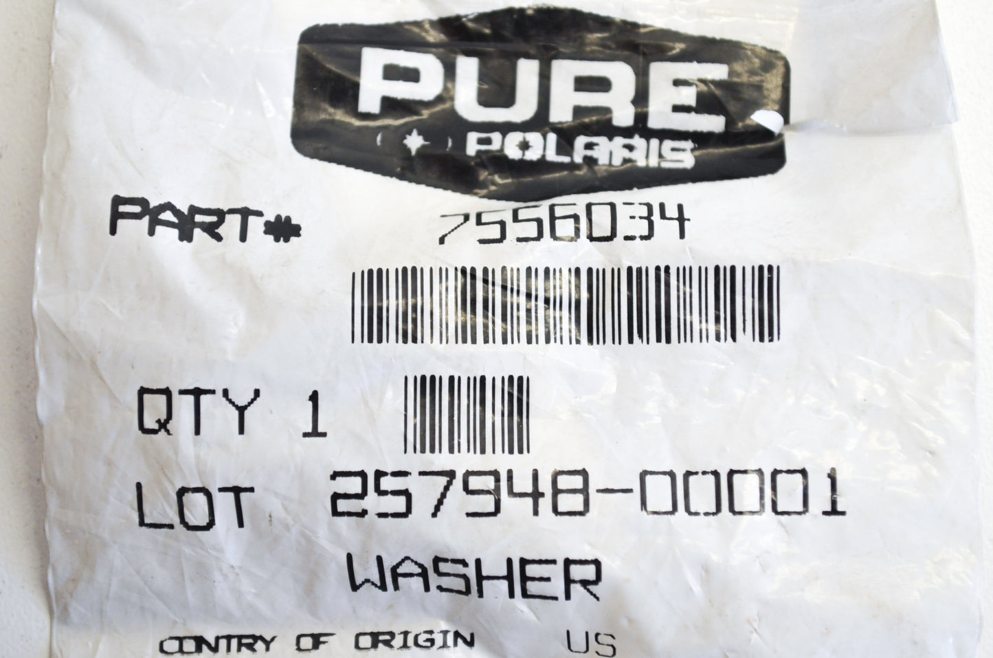 OEM Polaris 7556034 Washer Qty 2 NOS