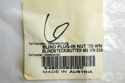 Blind Plug-In Nuts SX EXC XCW XCF Qty 3 NOS